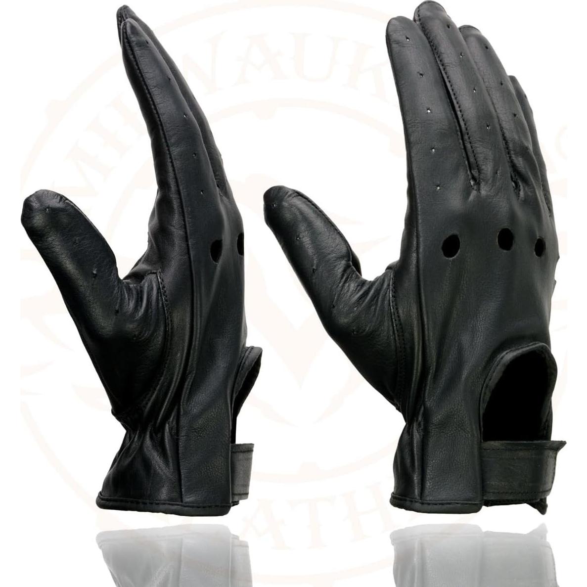 Guantes de Moto Milwaukee Leather SH247 Cuero Negro Hombre
