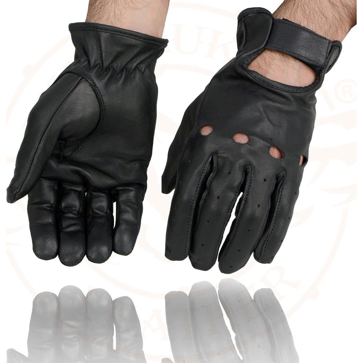 Guantes de Moto Milwaukee Leather SH247 Cuero Negro Hombre