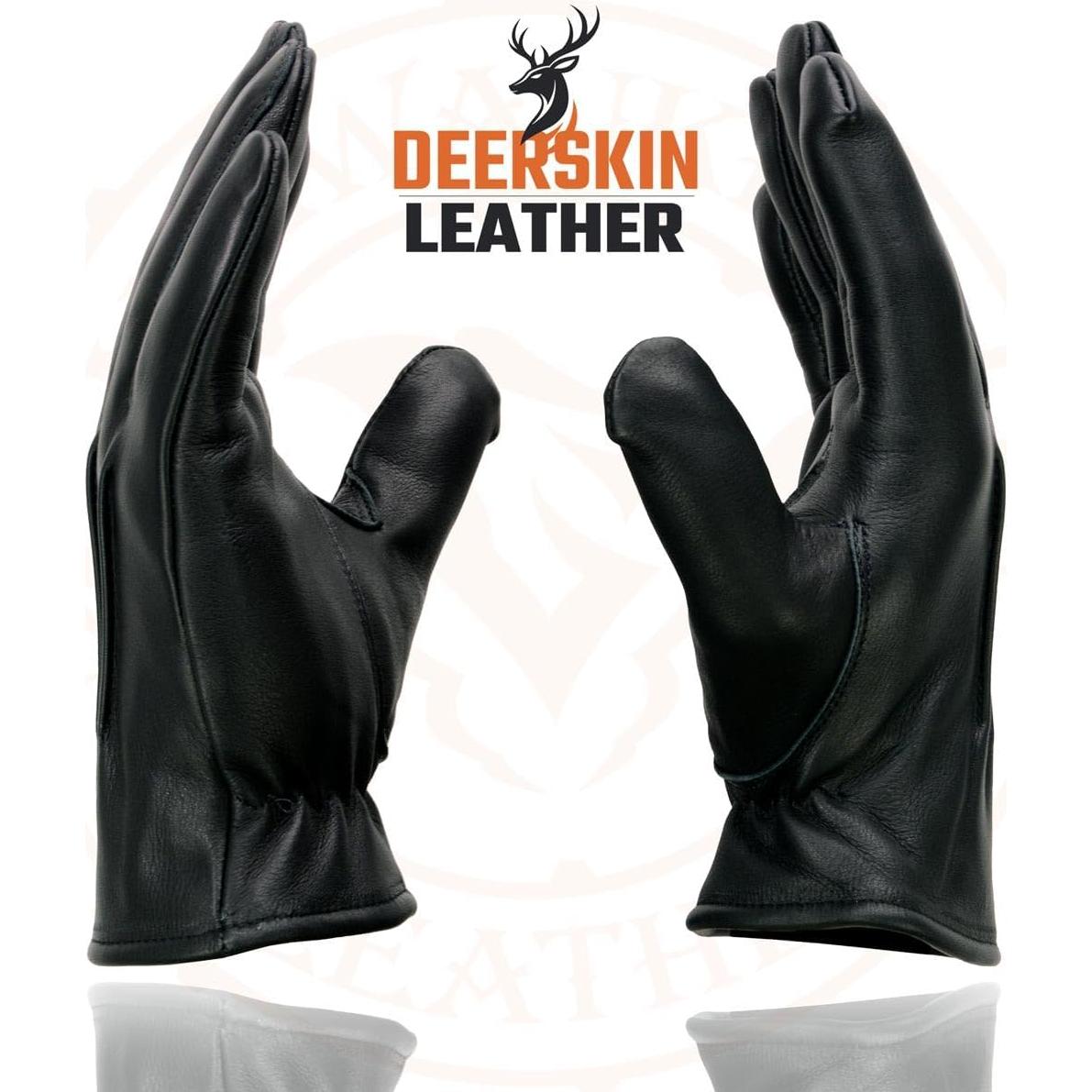 Guantes de motocicleta Milwaukee Leather SH865 de cuero negro
