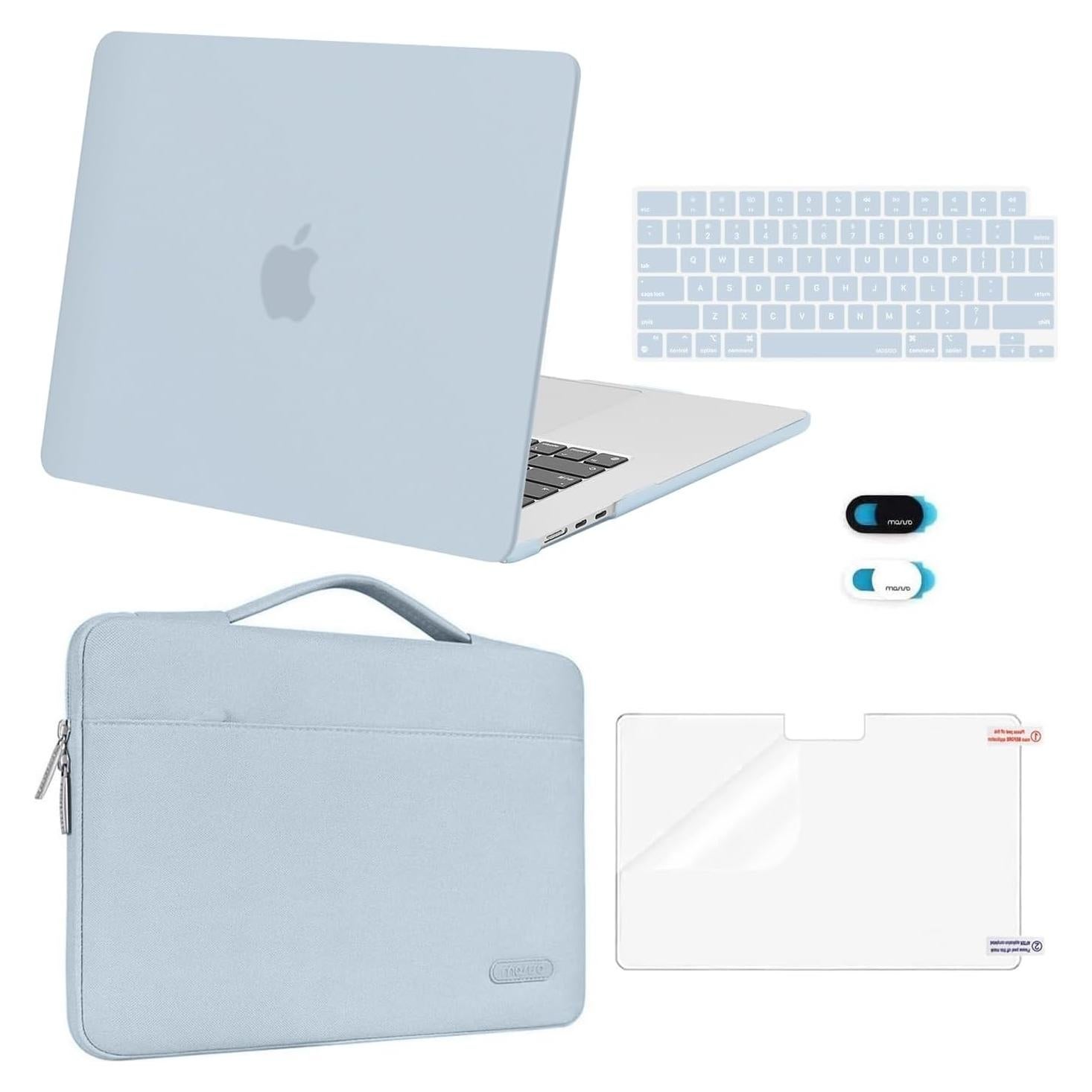 Funda Protectora MOSISO para MacBook Air 15" M4 M3 M2 Azul