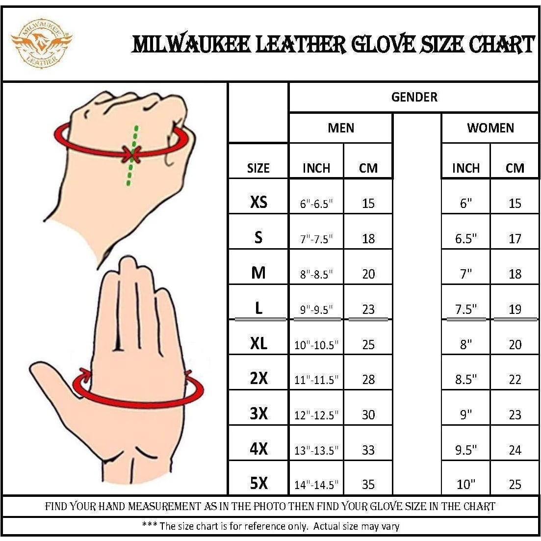 Guantes de motocicleta Milwaukee Leather SH198 negros con gel