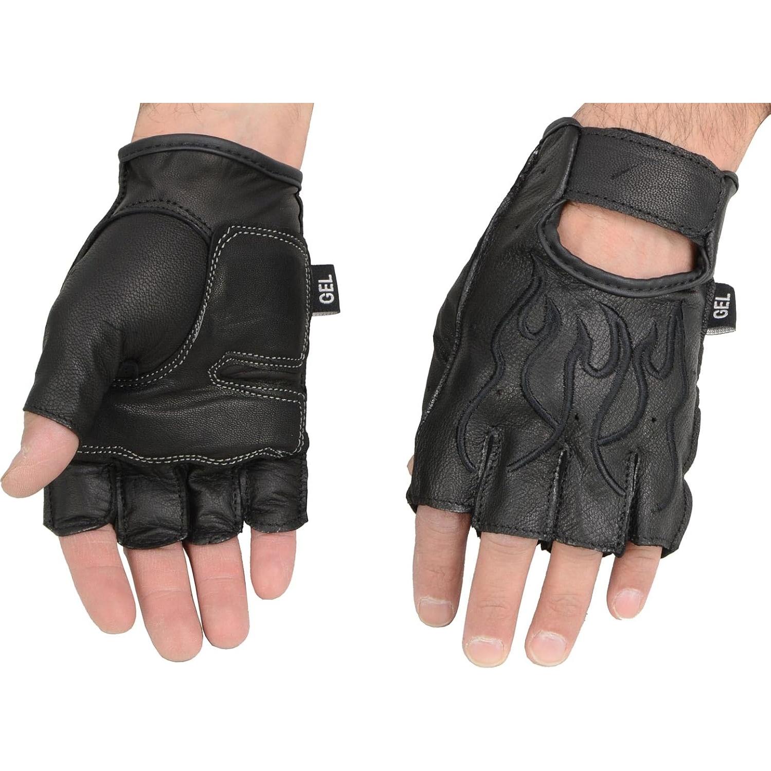Guantes de motocicleta Milwaukee Leather SH198 negros con gel