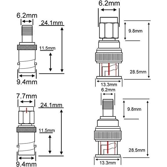 Kits de Adaptadores BNC a SMA Onelinkmore - 12 Piezas 50 Ohm