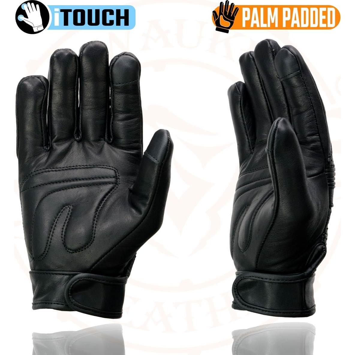 Guantes de Motocicleta de Cuero Milwaukee Leather MG7516 Negro