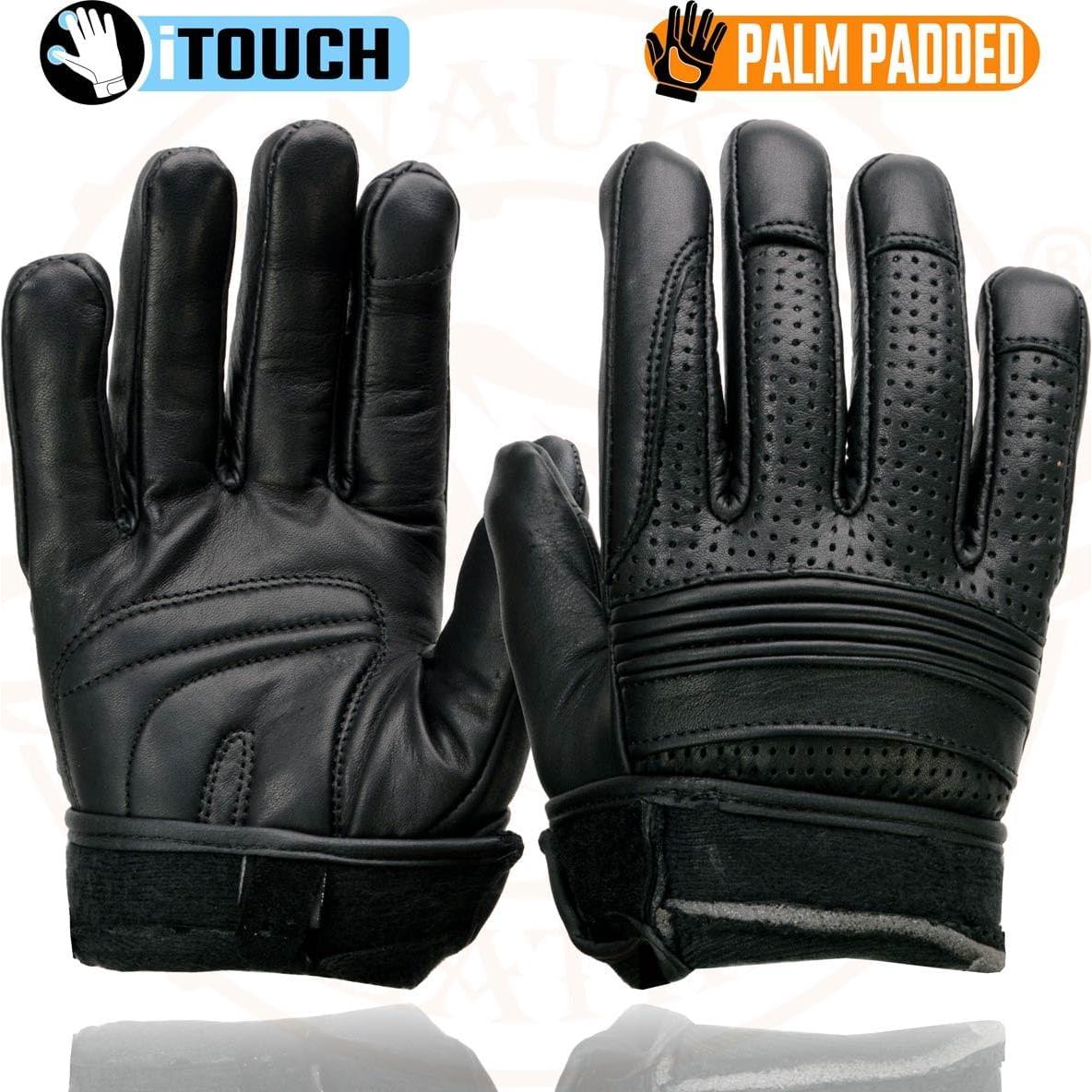 Guantes de Motocicleta de Cuero Milwaukee Leather MG7516 Negro