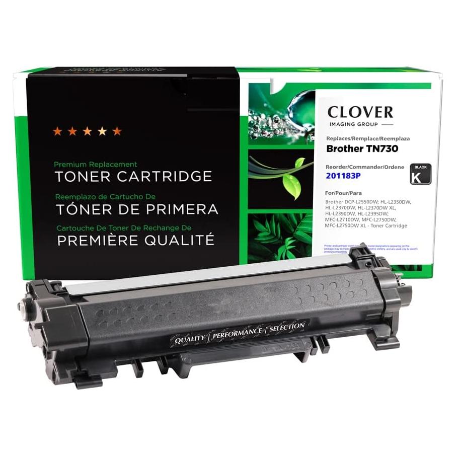 Cartucho de Tóner Remanufacturado Clover TN730 Negro 1200 Páginas