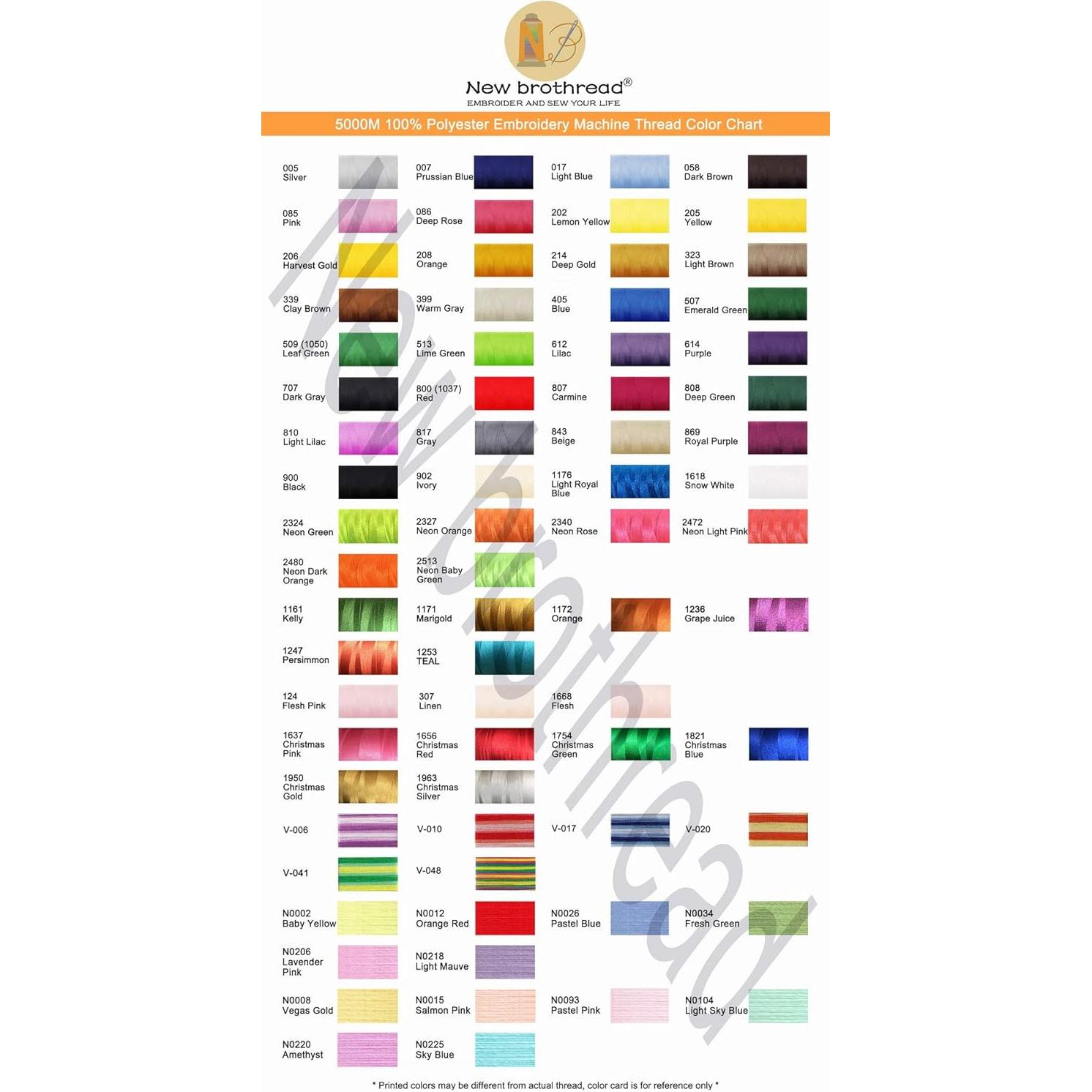 Hilos de Bordar Poliester 5000M - Nuevos Hilos Brothreads - 2 Carretes