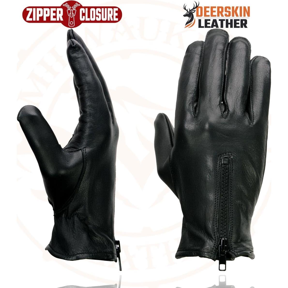 Guantes de Cuero de Ciervo Milwaukee Leather SH867 para Hombre