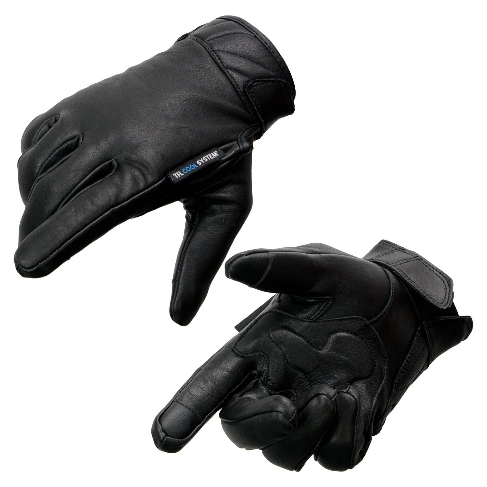 Guantes de motocicleta Milwaukee Leather MG7502 negros con gel