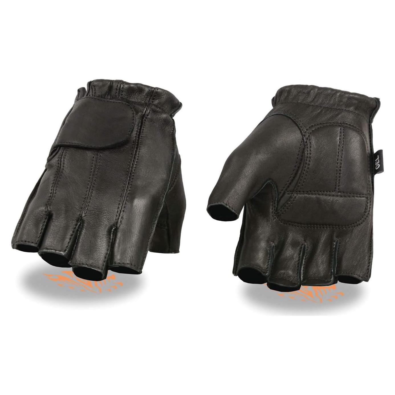 Guantes de Motocicleta Milwaukee SH-850 Piel de Ciervo Negro