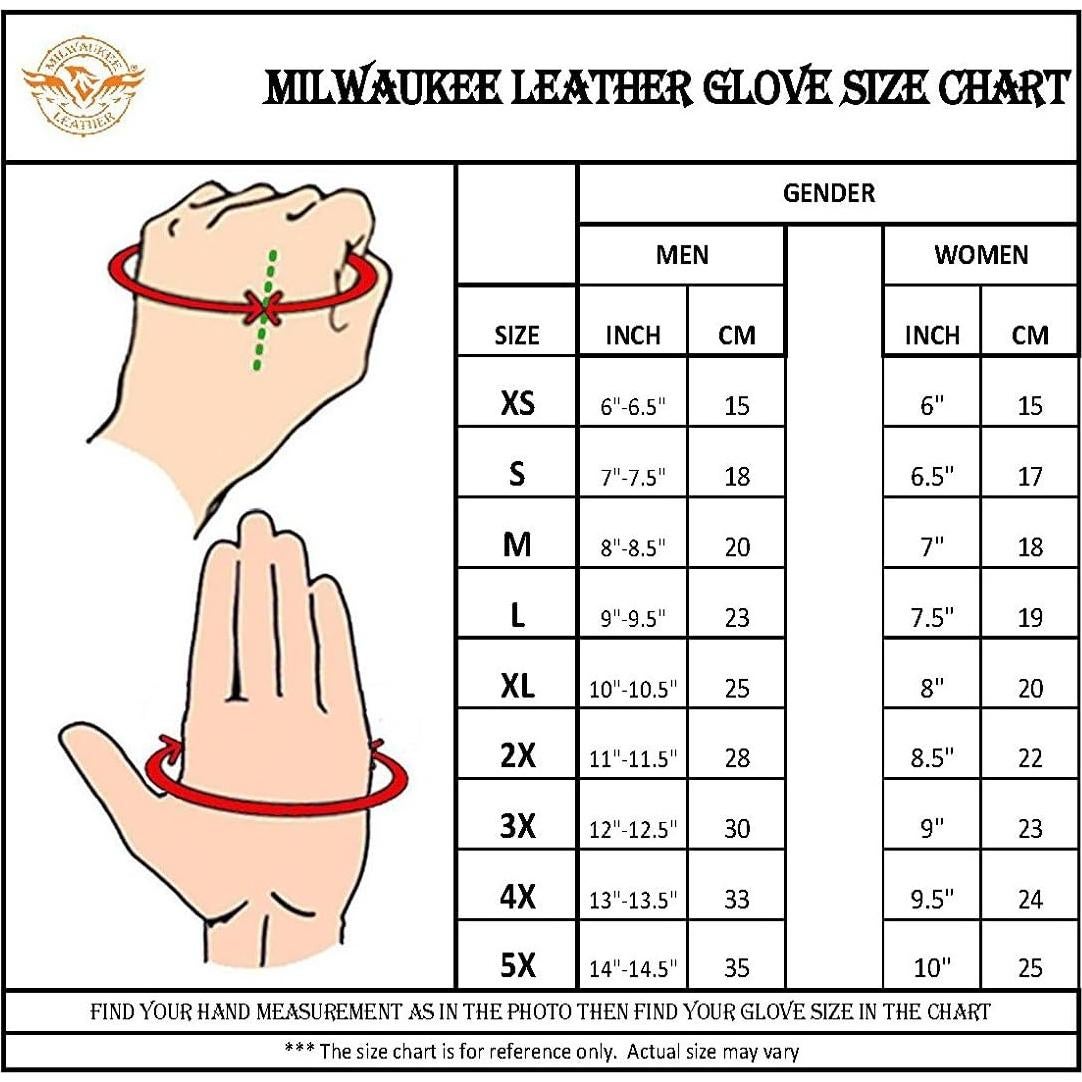 Guantes de Motocicleta Milwaukee SH-850 Piel de Ciervo Negro