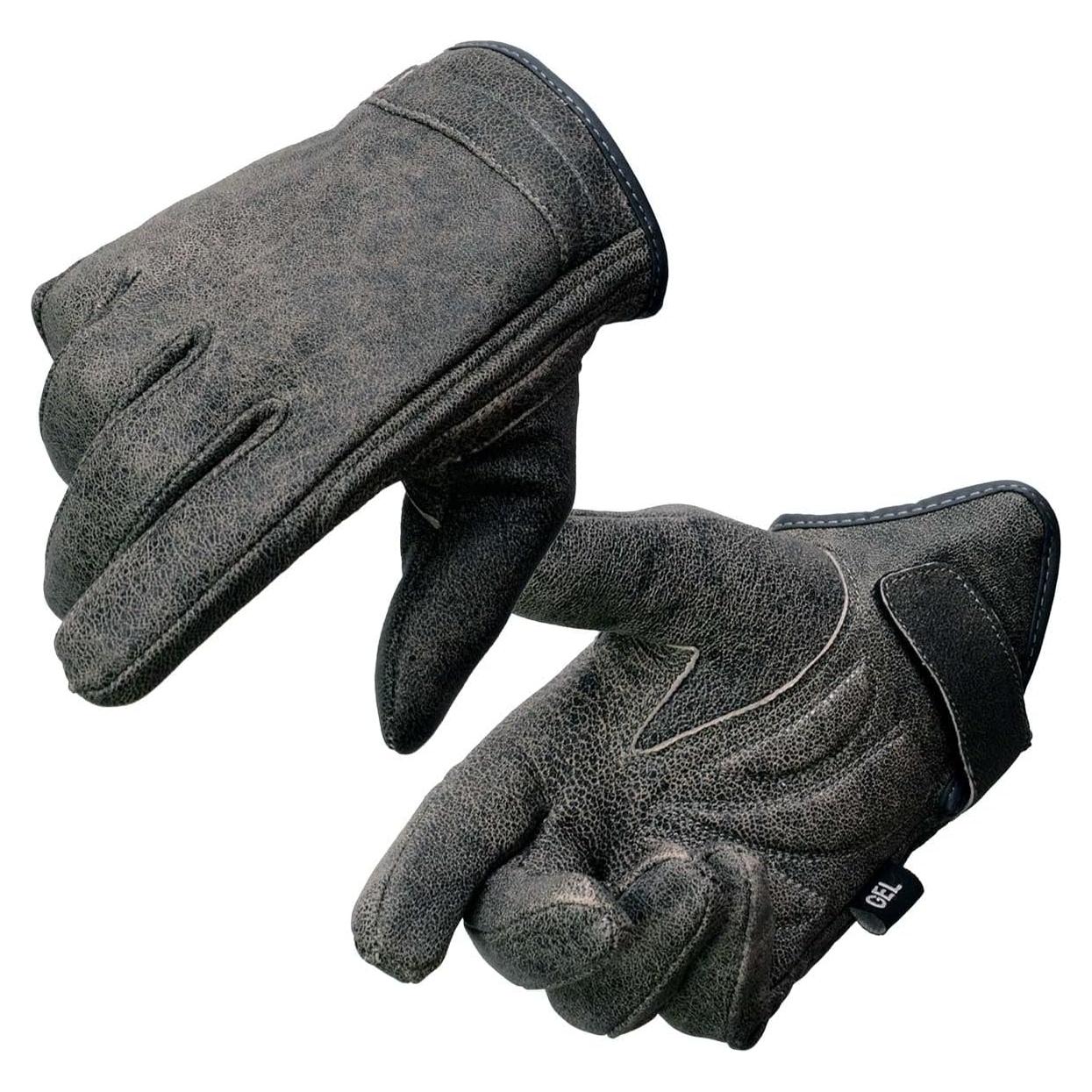Guantes de Moto de Cuero Milwaukee Leather MG7511 3XL Gris