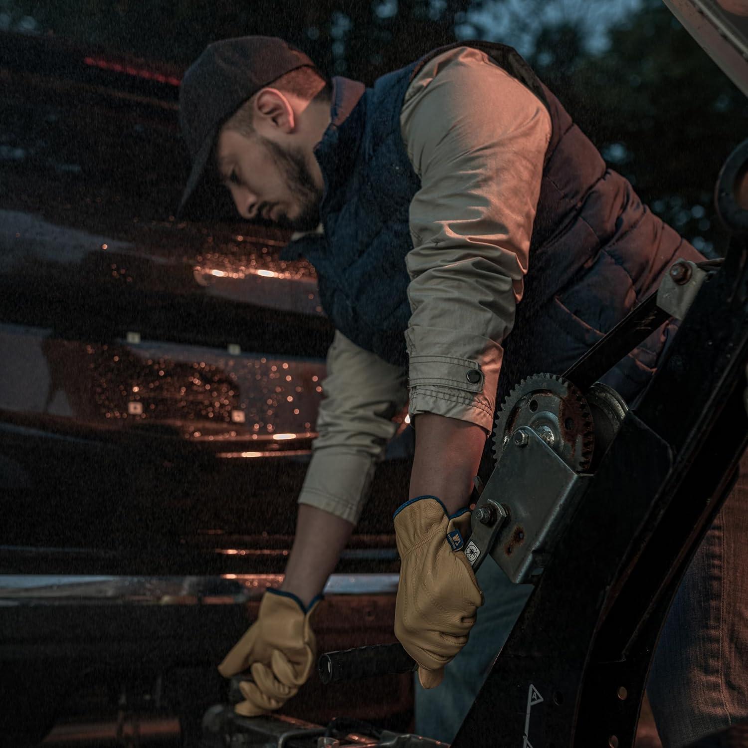 Guantes de Trabajo de Cuero Wells Lamont 1168L Grande