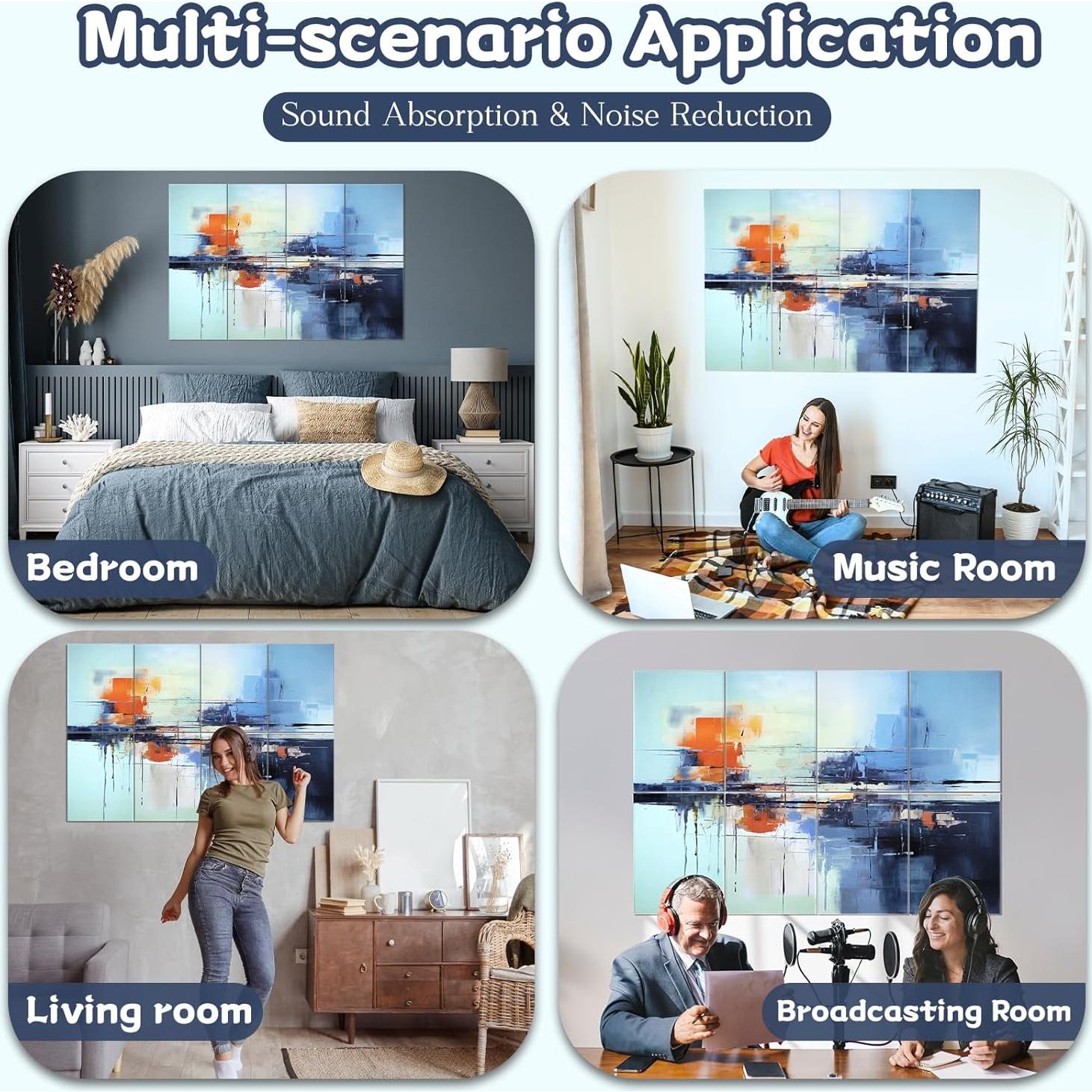 Paquete de 8 Paneles Acústicos AtawLege 121.9x81.3cm Ciudad Bulliciosa