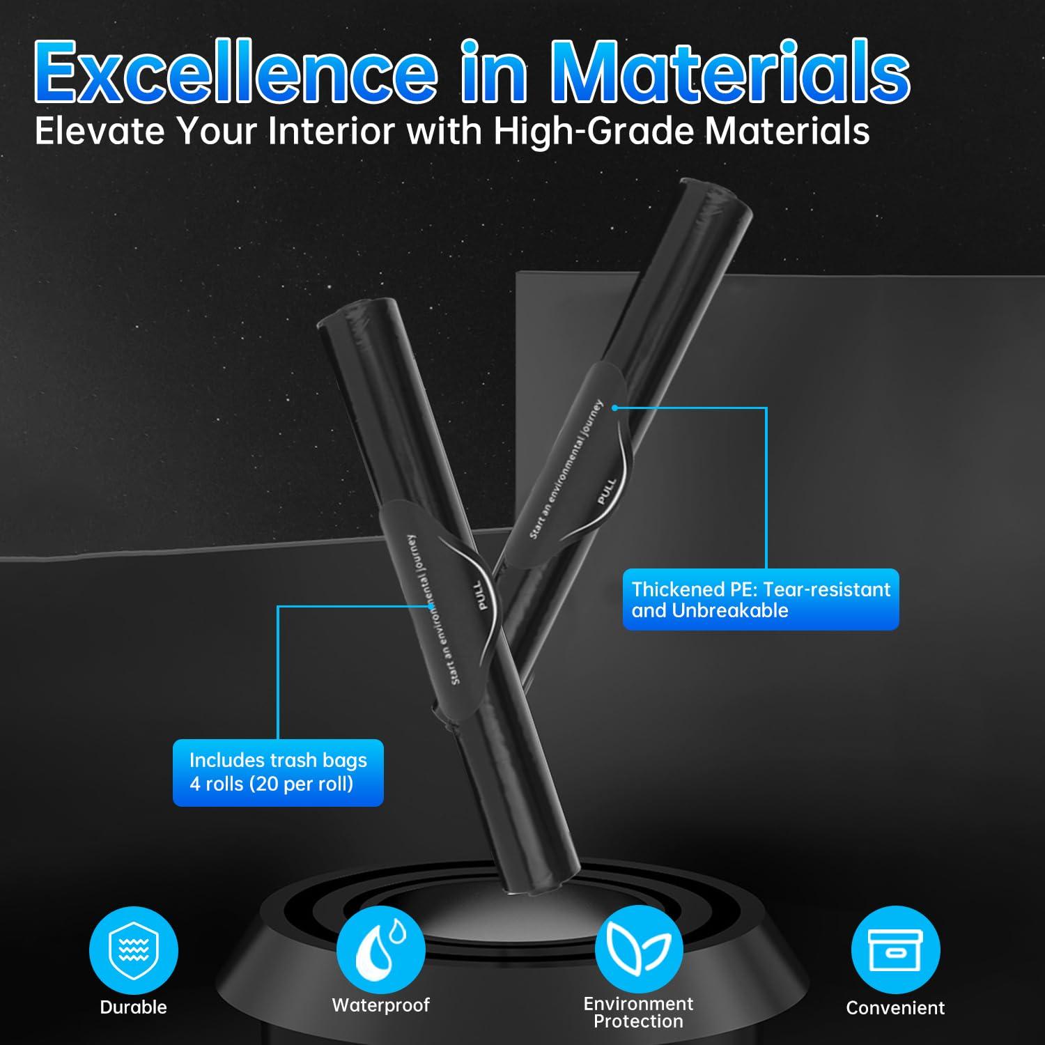 Bolsa de Basura para Auto Zekrom - 4 Rollos Mini Impermeables