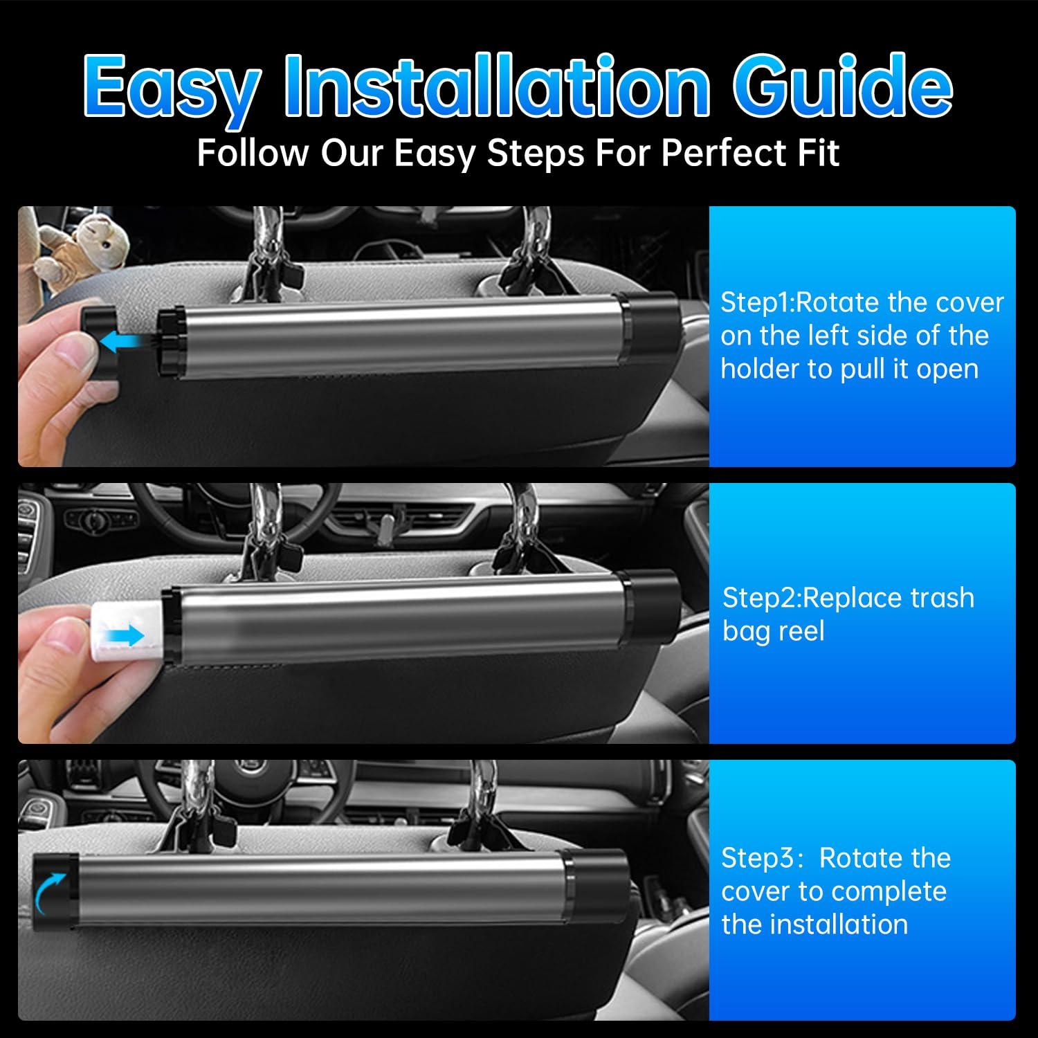 Bolsa de Basura para Auto Zekrom - 4 Rollos Mini Impermeables