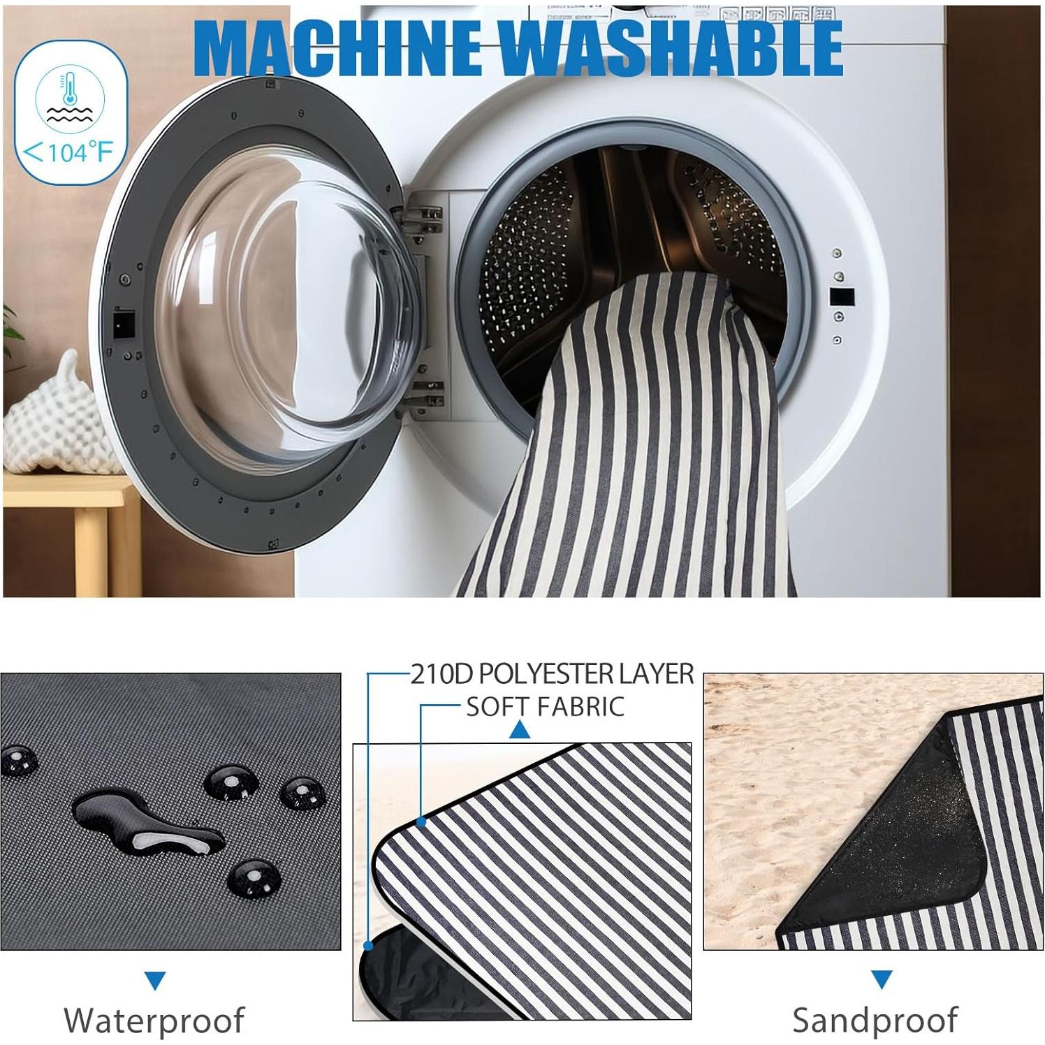 Manta de Picnic Impermeable G GOOD GAIN 198x145 cm Azul Egeo