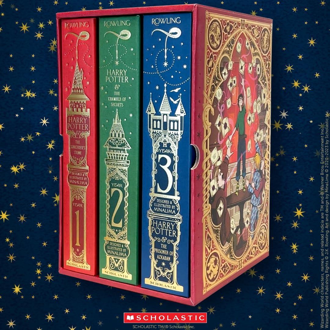 Harry Potter Books 1-3 Boxed Set (MinaLima Edition) (Interactive Illustrated Edition)