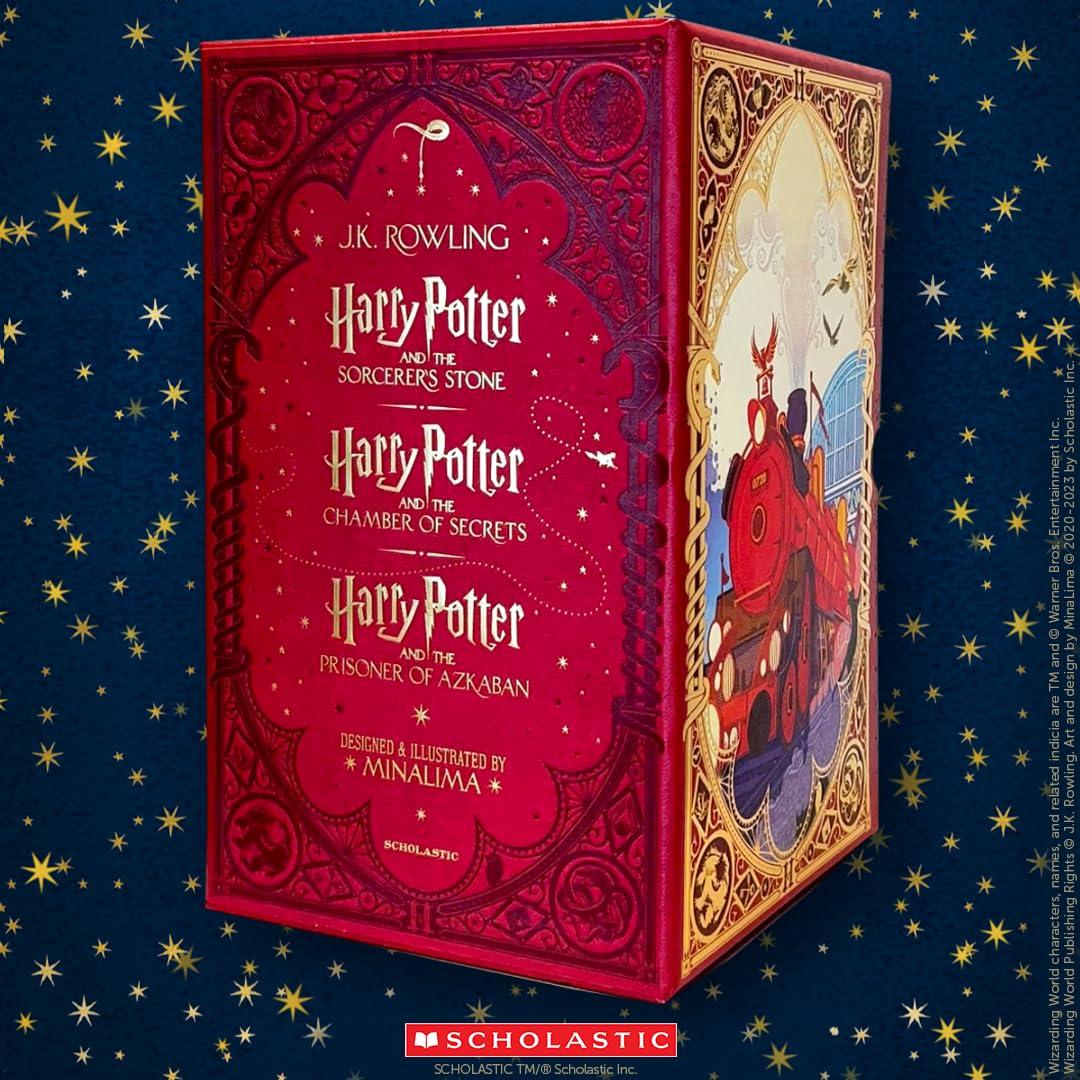 Harry Potter Books 1-3 Boxed Set (MinaLima Edition) (Interactive Illustrated Edition)