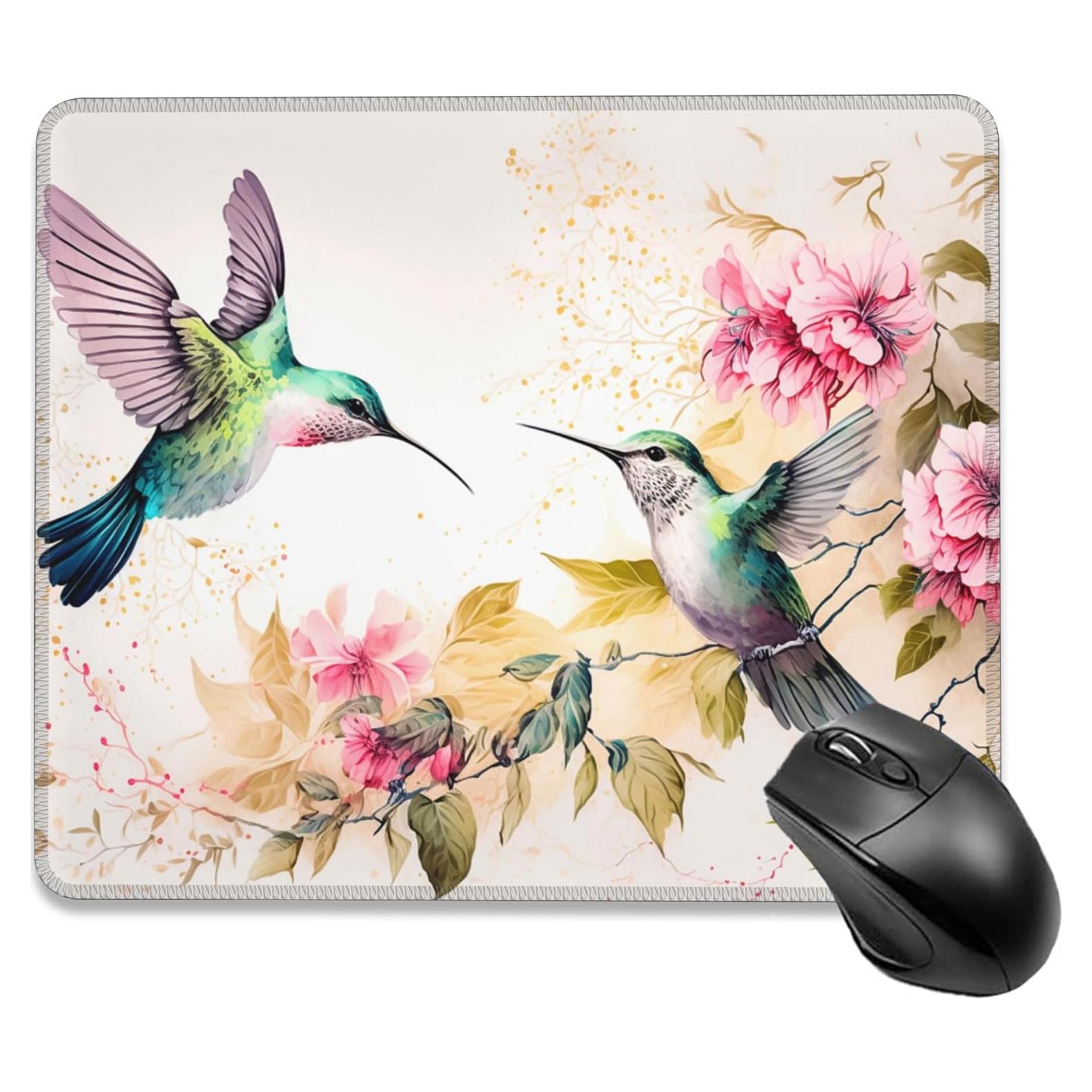 Alfombrilla de Ratón JAJNKHLN Acuarela Colibrí 24x20 cm