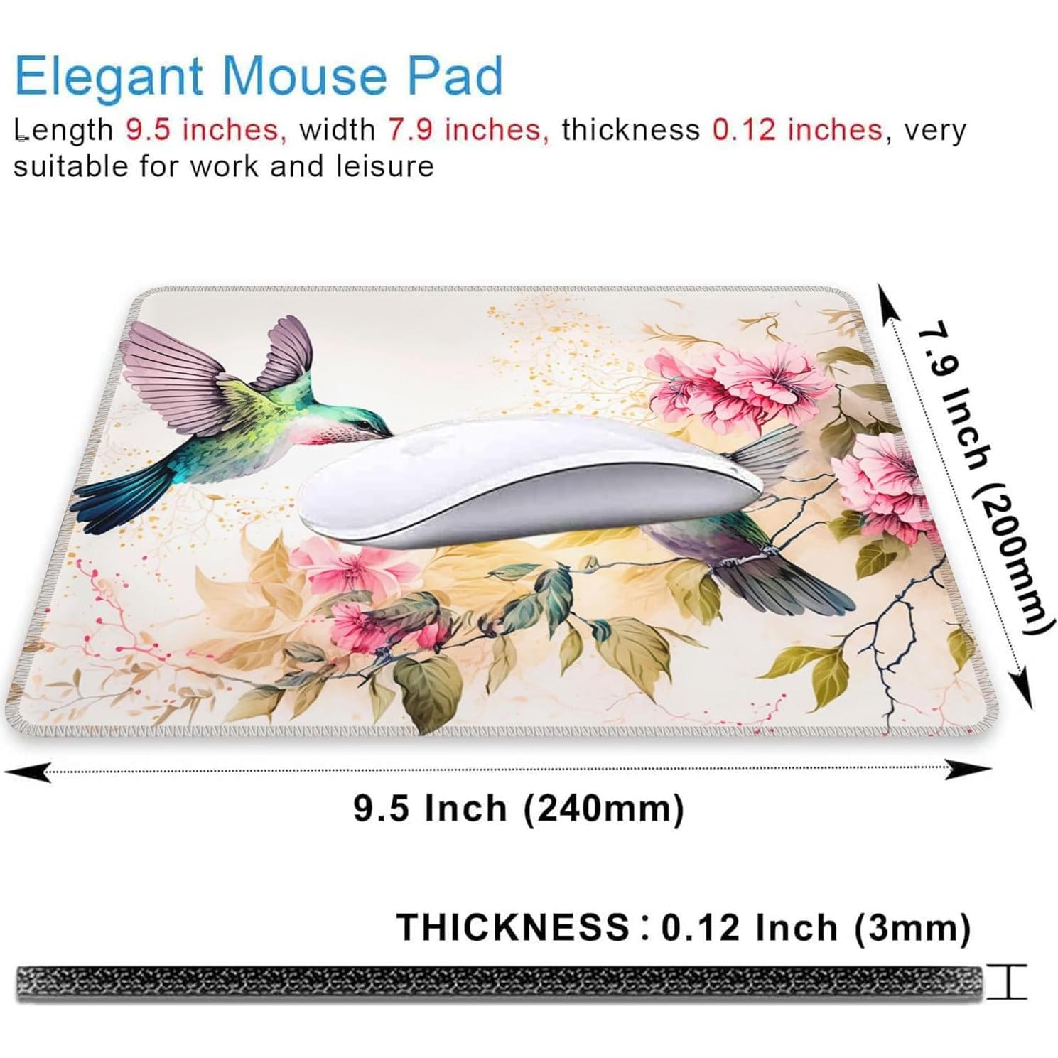 Alfombrilla de Ratón JAJNKHLN Acuarela Colibrí 24x20 cm