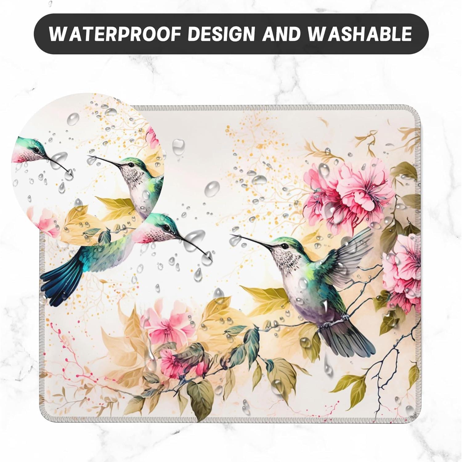 Alfombrilla de Ratón JAJNKHLN Acuarela Colibrí 24x20 cm