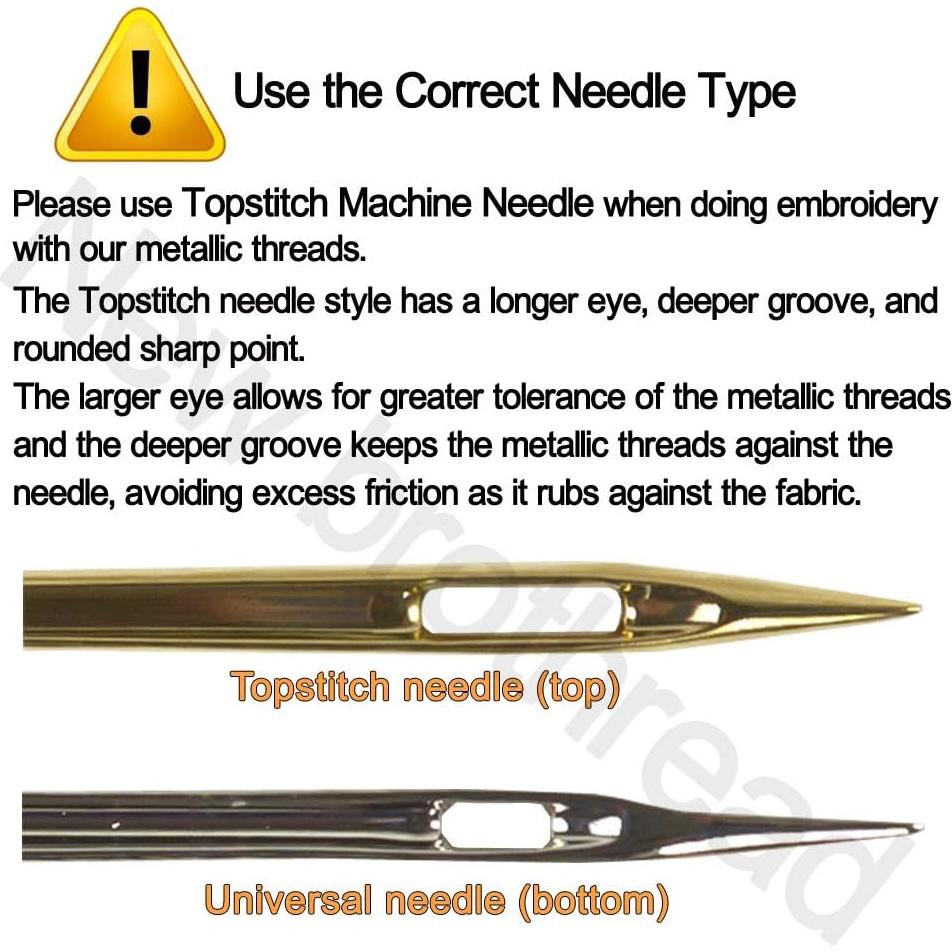 Kit de Hilo de Bordado Metálico Nuevo Brothread 20 Colores 500M