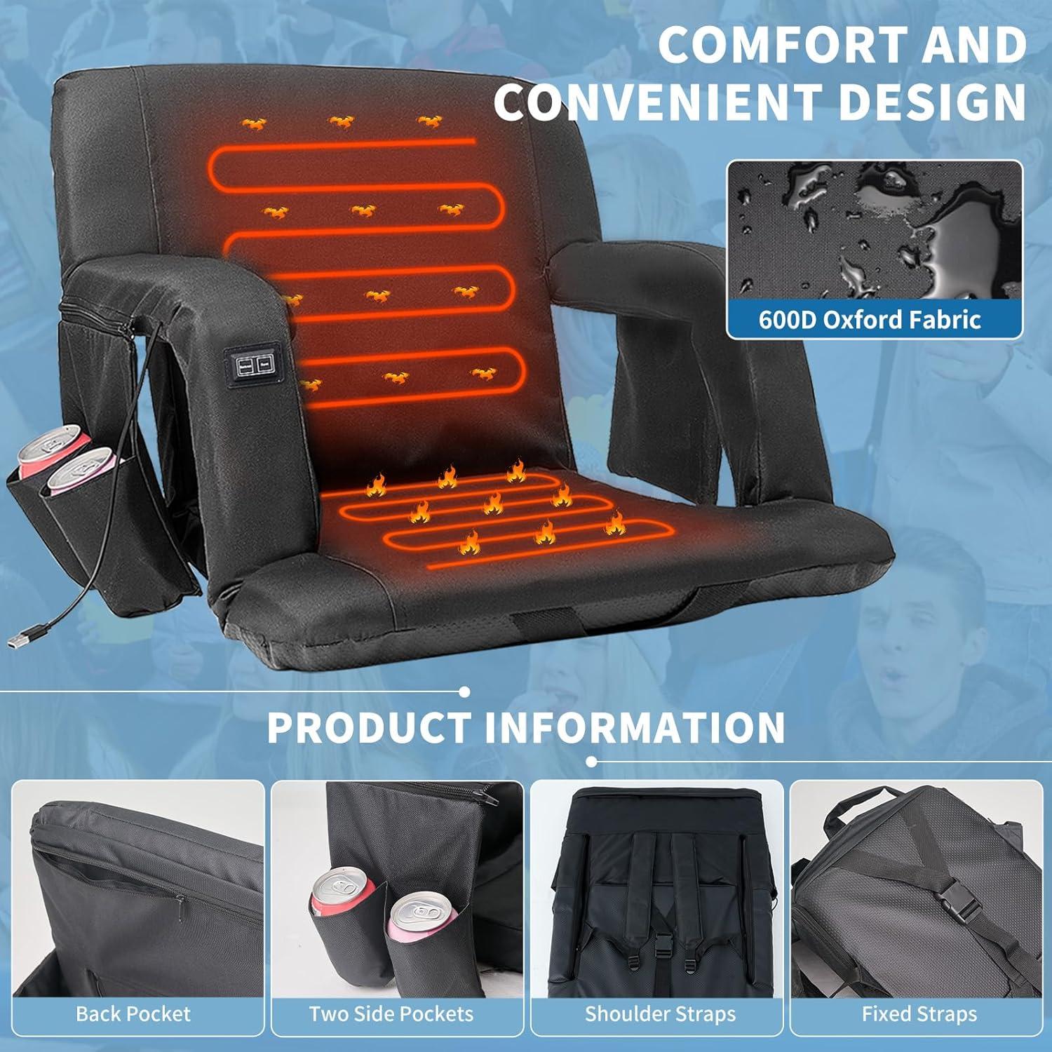 Asiento de Estadio Calentado NAIZEA con Respaldo y 6 Posiciones