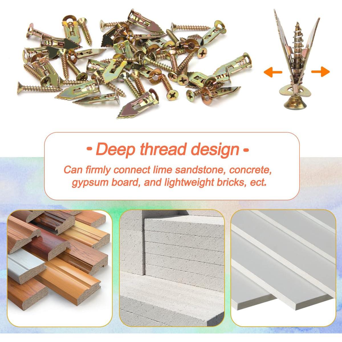 Kit de Anclajes y Tornillos Autoperforantes TriLnno 20 Pzas