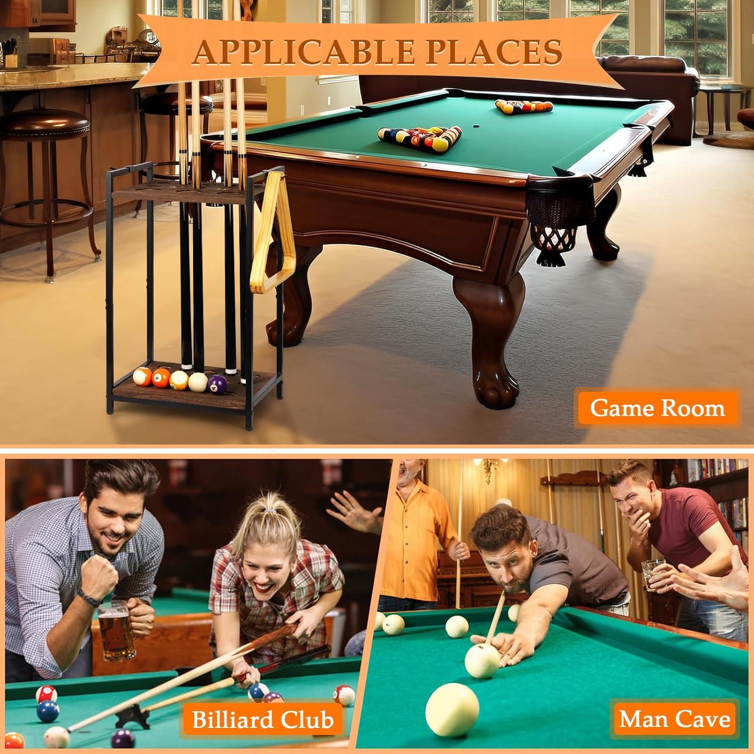 Soporte para Palos de Billar Jolensoy 10 Huecos Negro