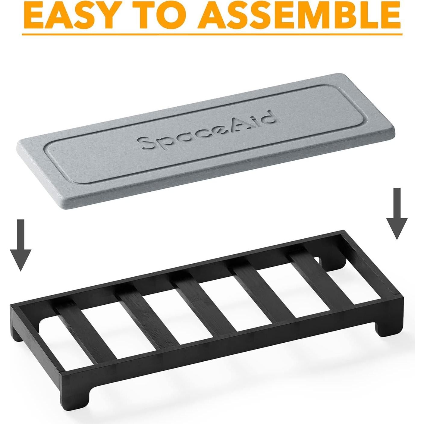 Organizador de Fregadero SpaceAid de Bambú Negro 26.2x10.2 cm