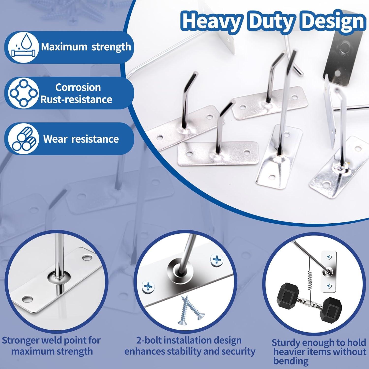 Juego de Ganchos de Acero Inoxidable Waltool 60 Pcs 5-20cm