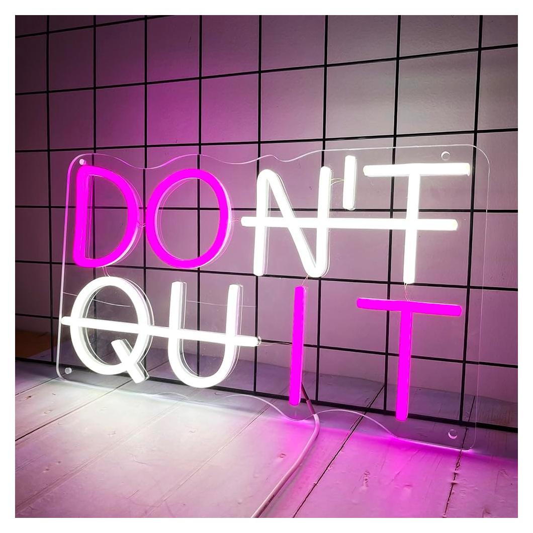 Letrero Neón LED 'No Te Rindas' 40x22.86 cm Rosa YLSZZO