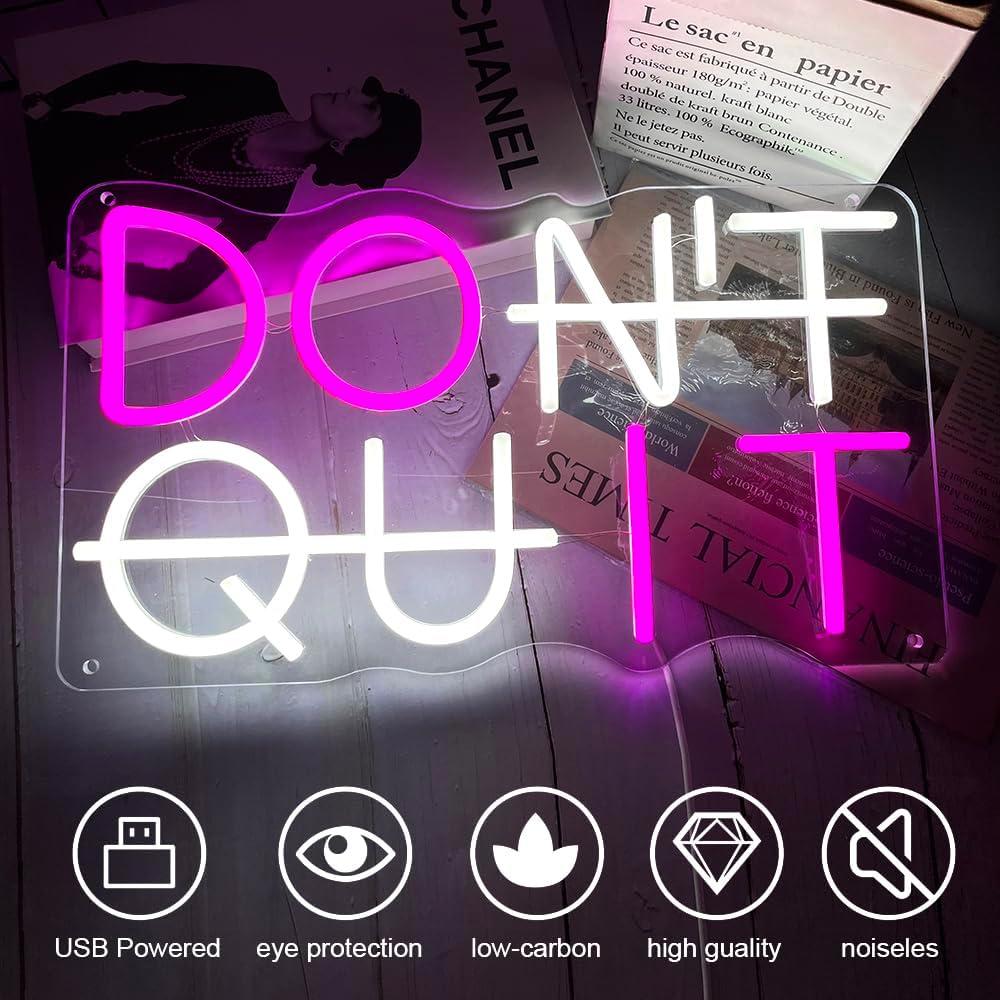 Letrero Neón LED 'No Te Rindas' 40x22.86 cm Rosa YLSZZO