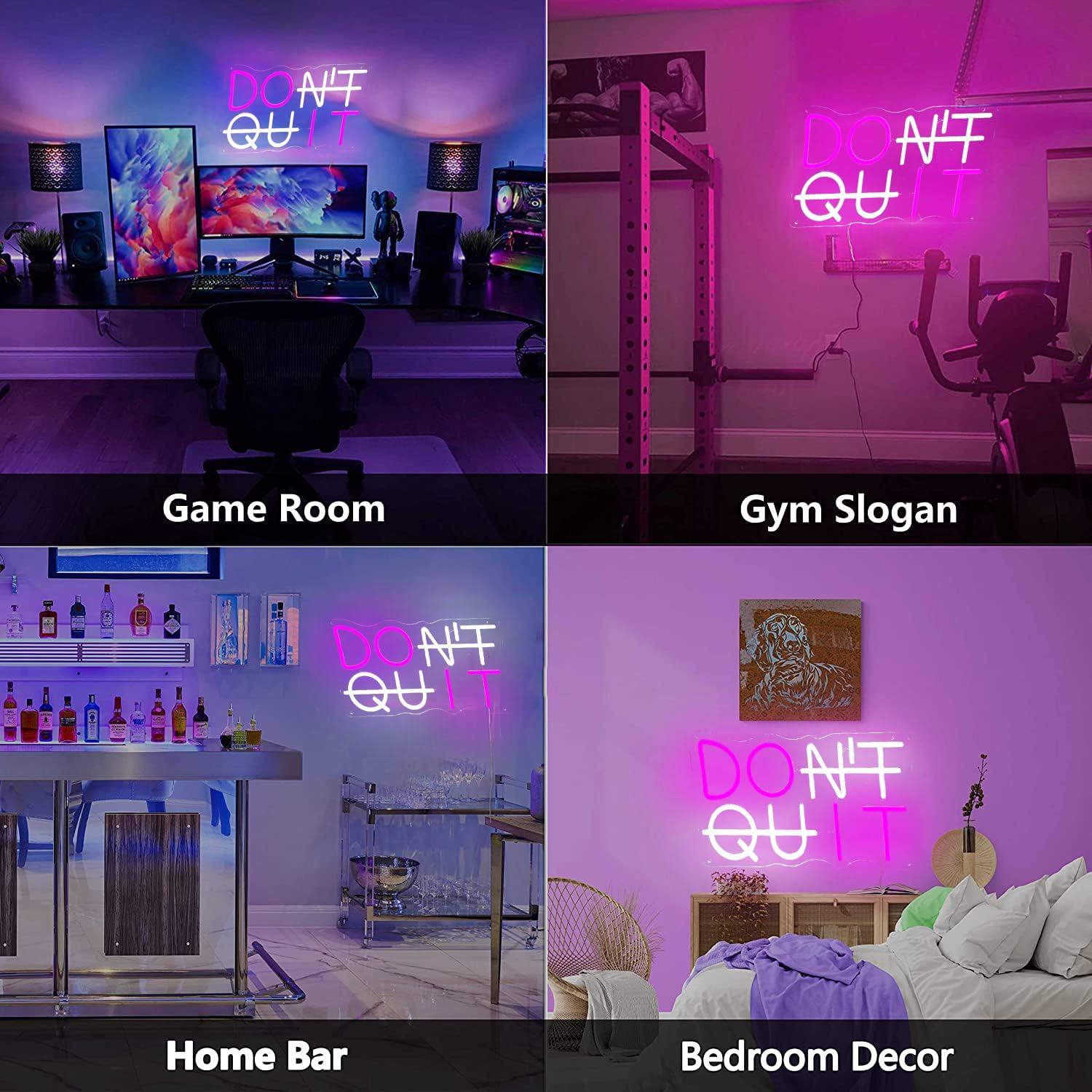 Letrero Neón LED 'No Te Rindas' 40x22.86 cm Rosa YLSZZO