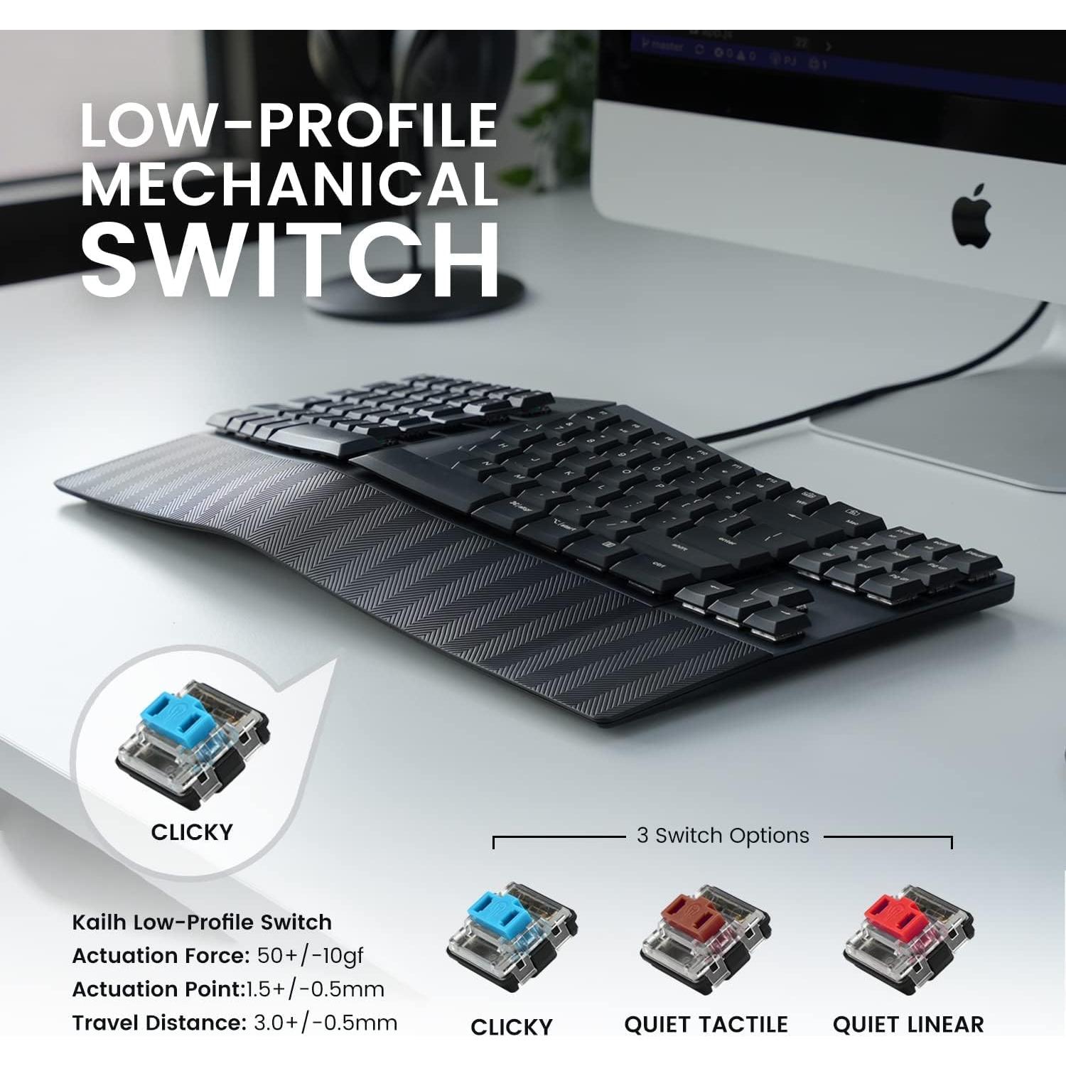 Teclado Mecánico Compacto Perixx PERIBOARD-335 Ergonómico