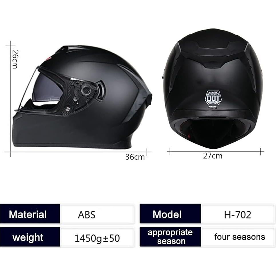 Casco de Motocicleta DOT X-Grande Espejo Doble Deporte