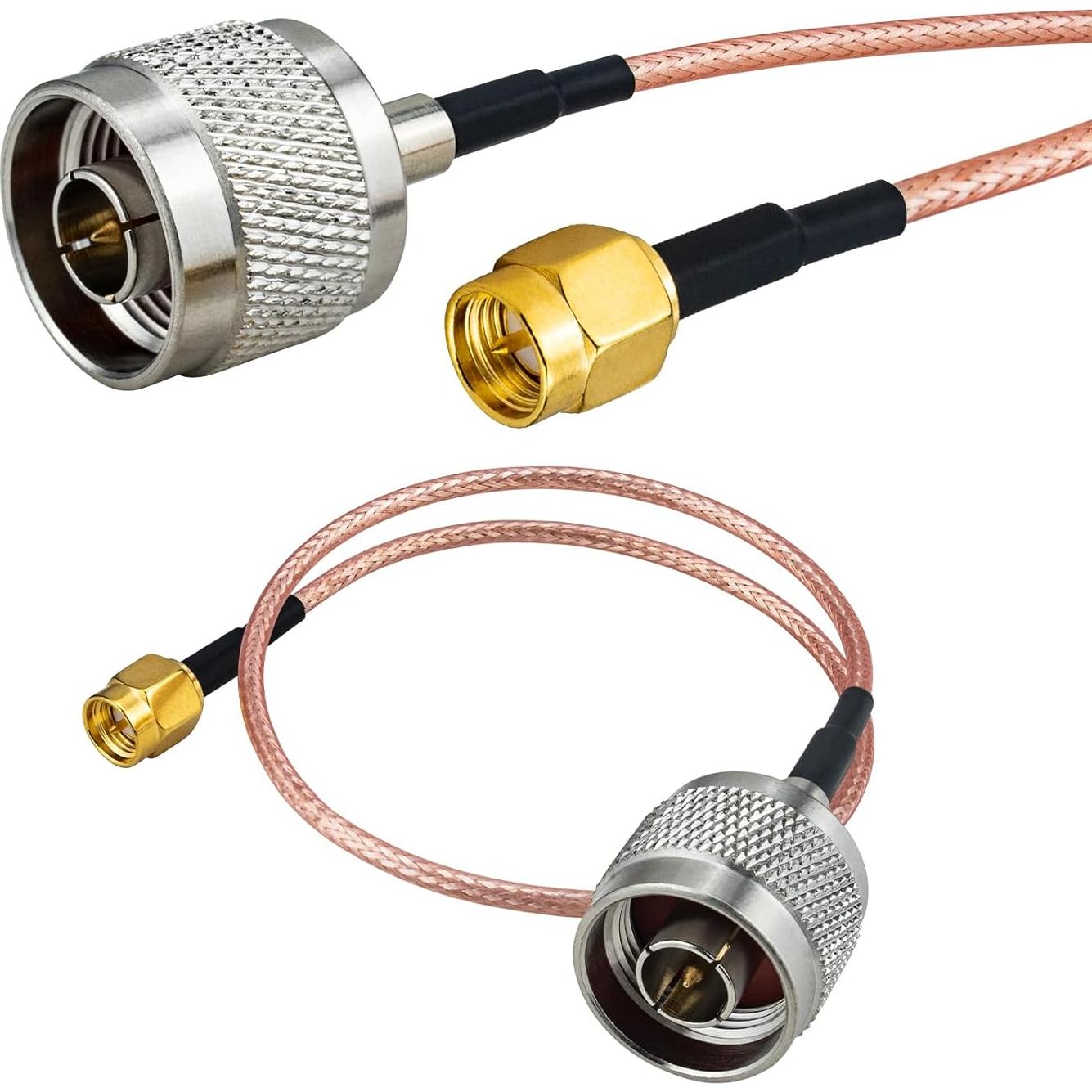 Cable coaxial RG316 30cm macho SMA a macho N 50 Ohm URCIANOW