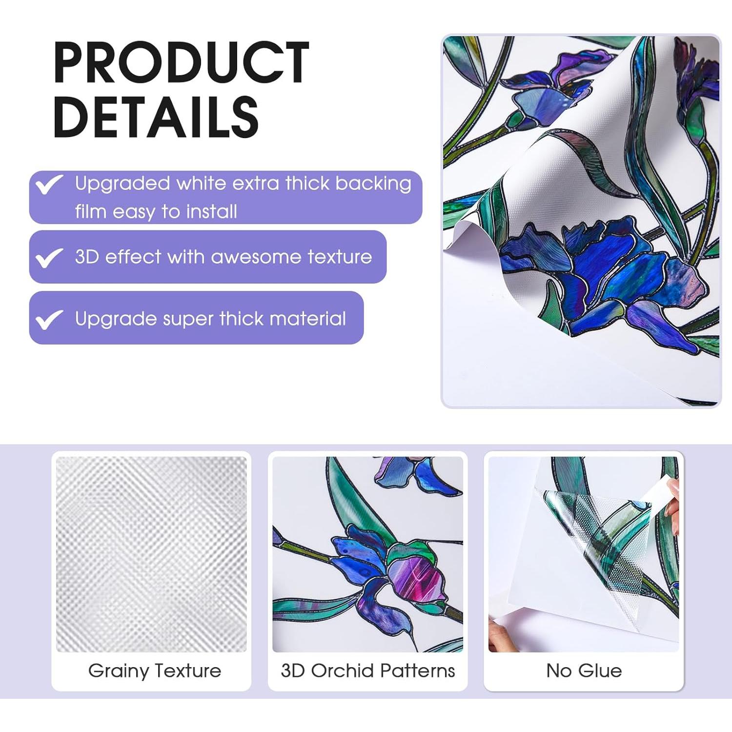 Película Decorativa de Ventana SUNBABY 60x90 cm Anti UV