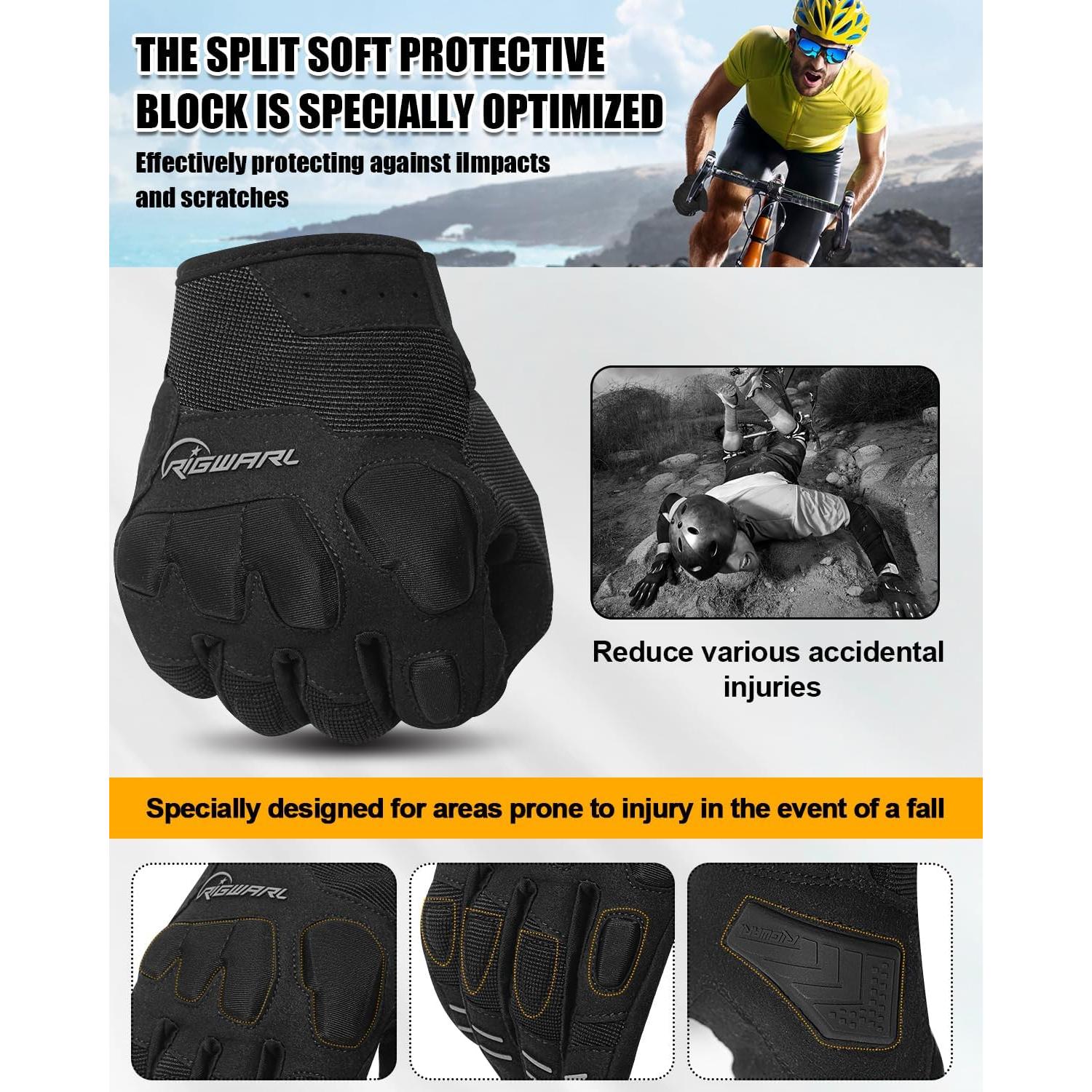 Guantes RIGWARL para Ciclismo Unisex con Dedos Táctiles