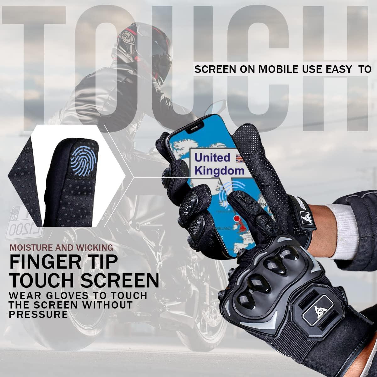 Guantes de Motocicleta SAGA SPORTS XL Vortex con Protección