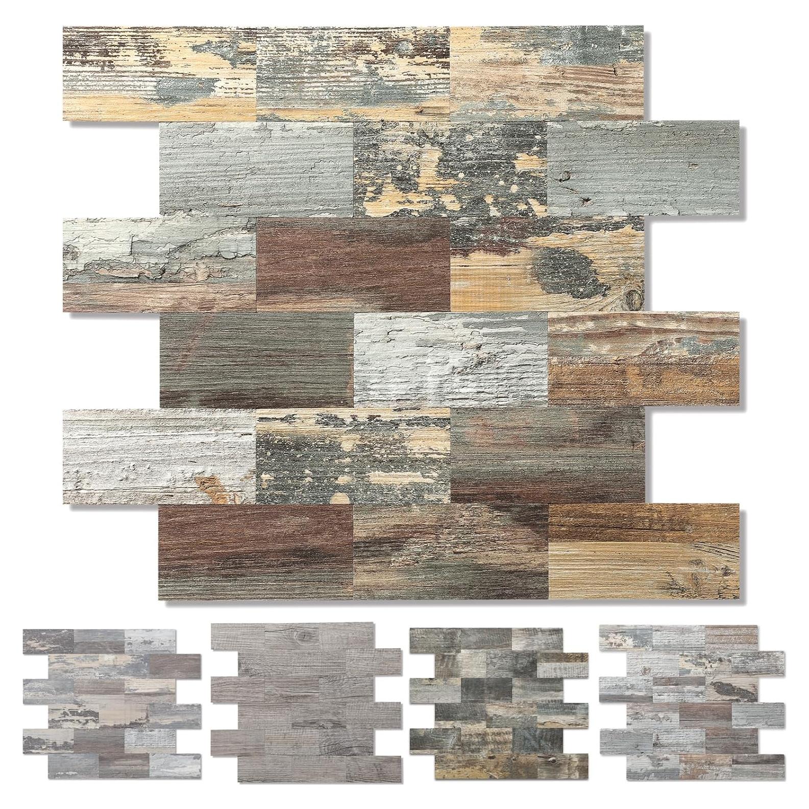 Azulejo Autoadhesivo PVC Reovatile 29.4x28.8cm Mezcla Rústica