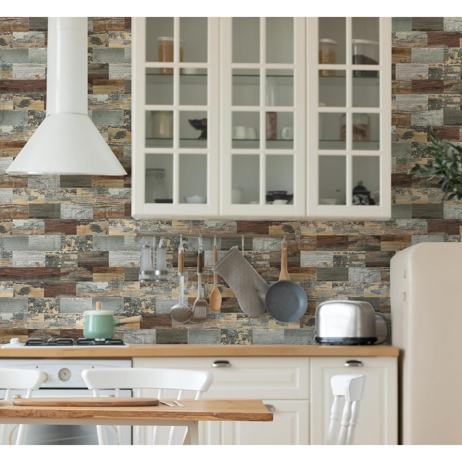 Azulejo Autoadhesivo PVC Reovatile 29.4x28.8cm Mezcla Rústica