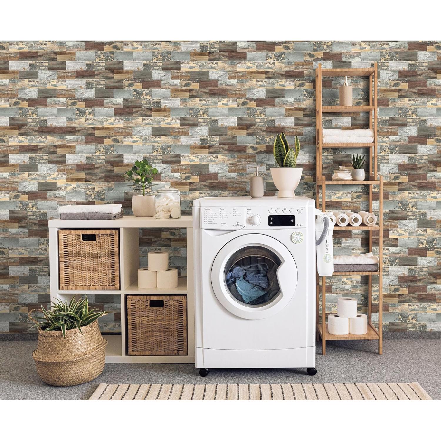 Azulejo Autoadhesivo PVC Reovatile 29.4x28.8cm Mezcla Rústica