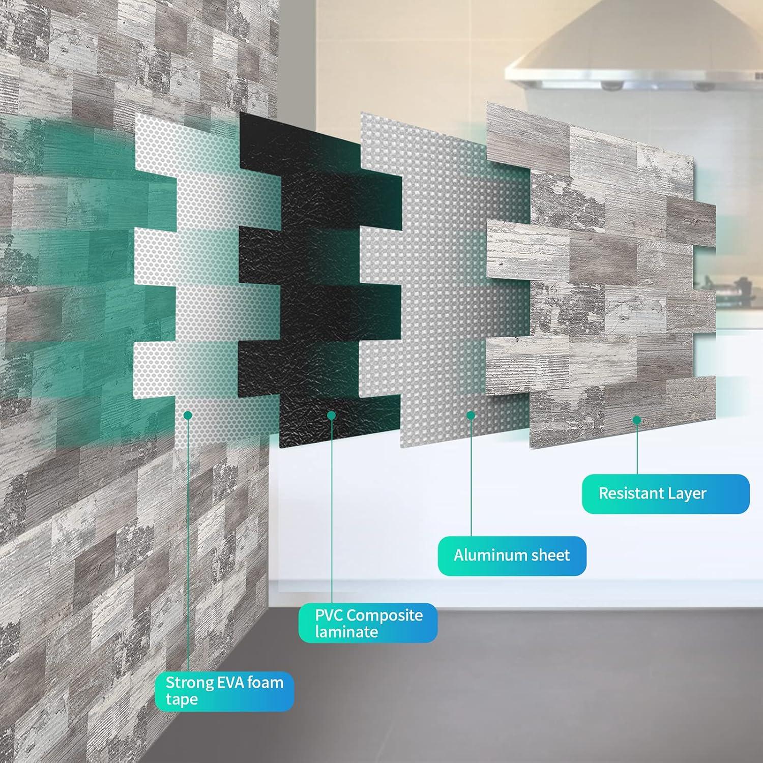 Azulejo Autoadhesivo PVC Reovatile 29.4x28.8cm Mezcla Rústica