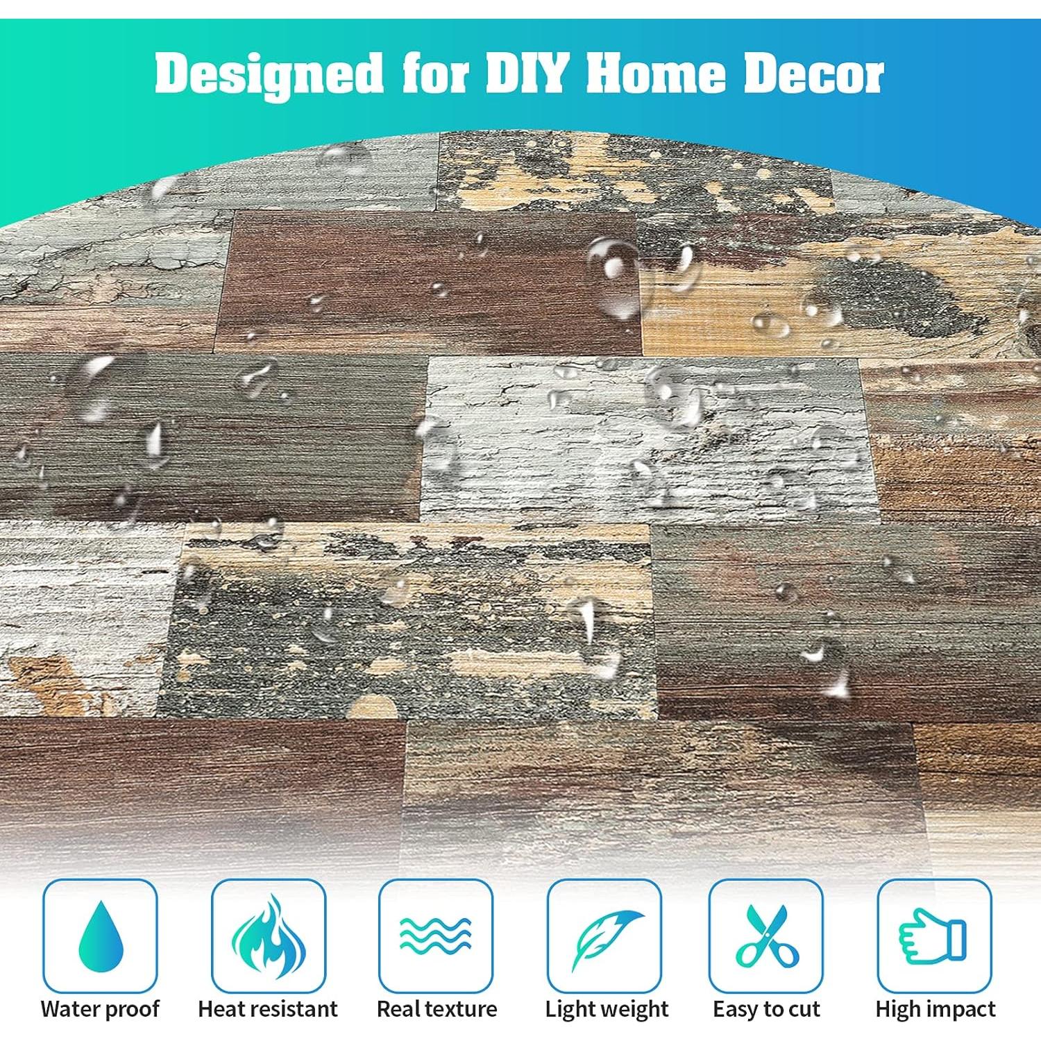 Azulejo Autoadhesivo PVC Reovatile 29.4x28.8cm Mezcla Rústica