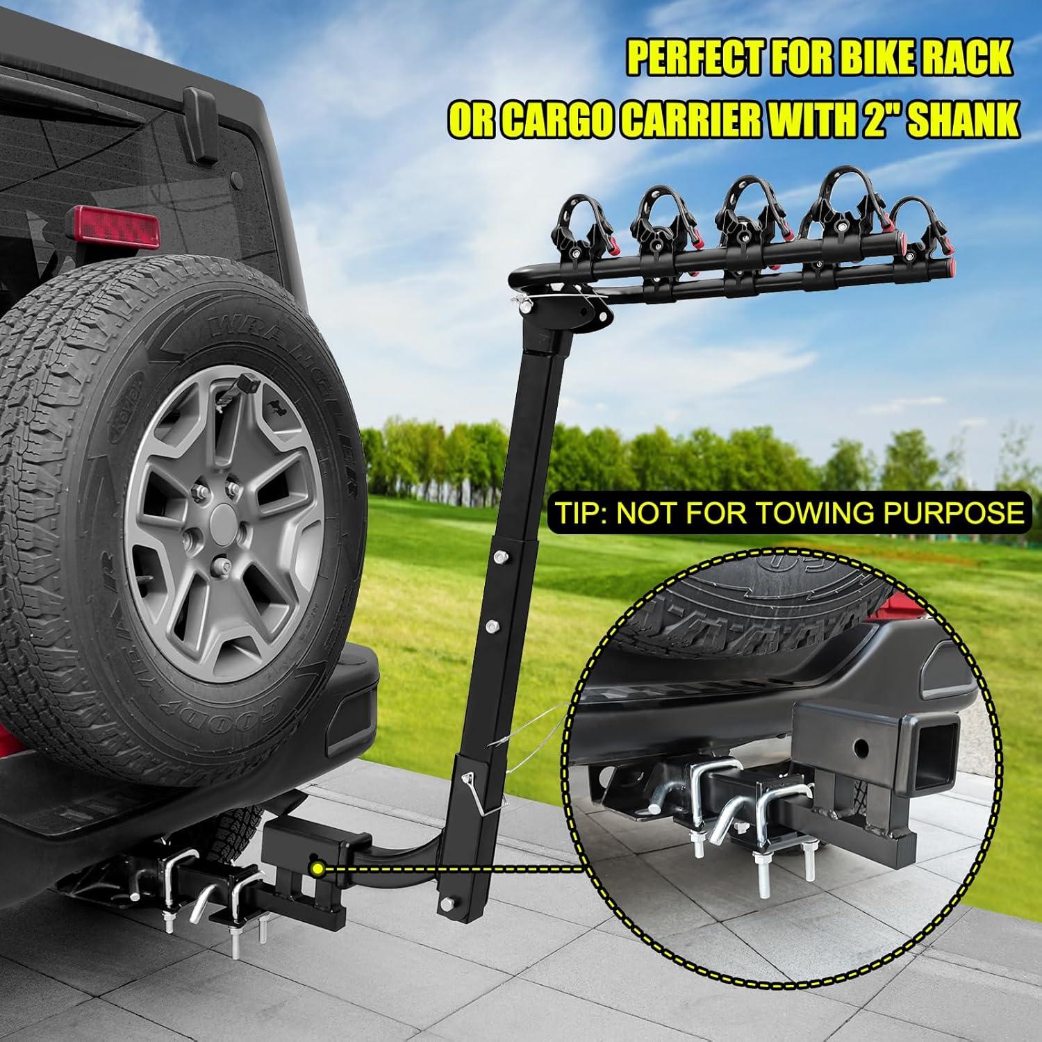 Adaptador de enganche Kairay 1-1/4" a 2" con elevación 10.16 cm