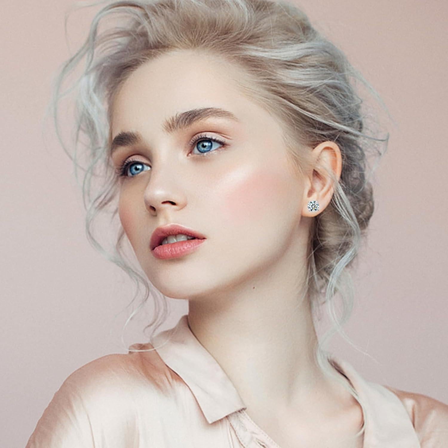 Pendientes de acero inoxidable hipoalergénicos ZQGOFPT 6mm