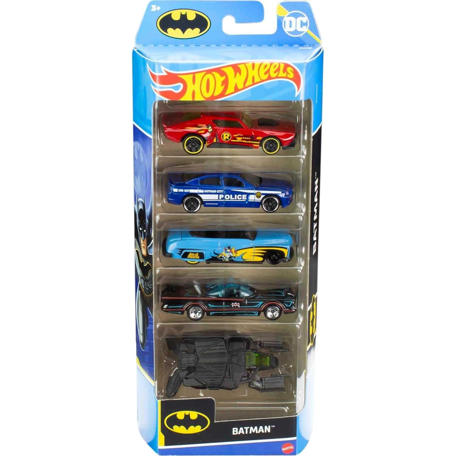 Hot Wheels Batman 5-Pack - Set de 5 Coches 1:64 Temáticos