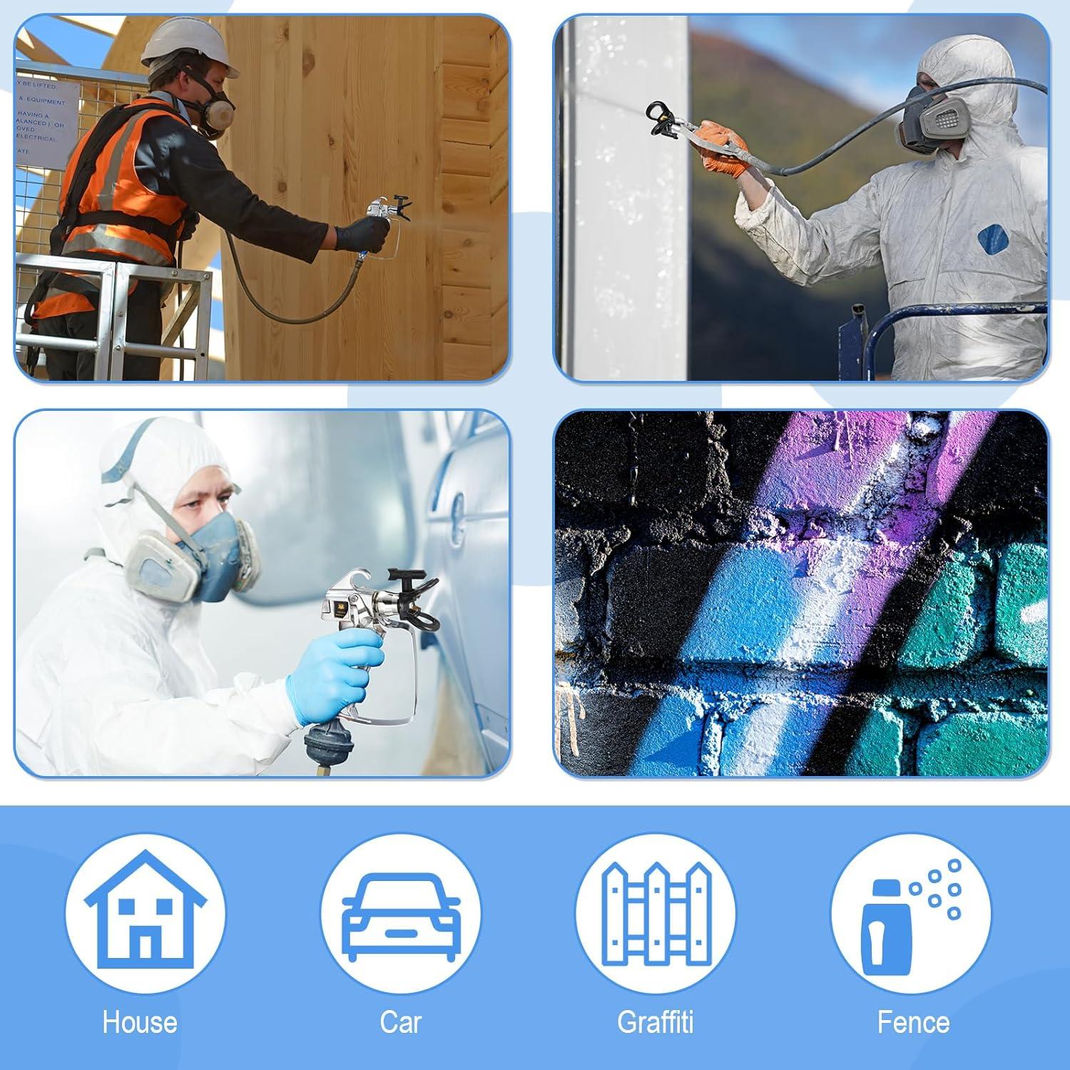 Kit de Pistola de Pintura Sin Aire Zhengmy 12 Pcs Accesorios